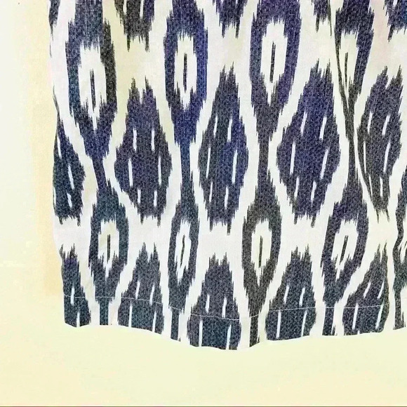 J. Crew Geometric Print Peasant Ruffle Flounce Cropped Cotton Tank Top Size 2 - Picture 10 of 14